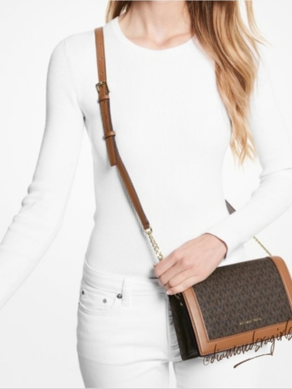 Michael Kors Crossbody Bag Purse Brown Acorn
